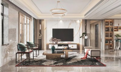 新中式客餐厅3D模型下载